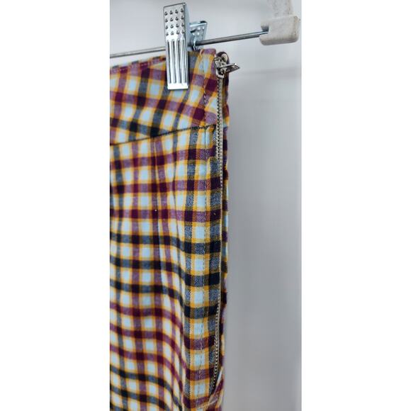 Free People Ella Kick Skinny Plaid Pants Size 27 - Picture 9 of 13